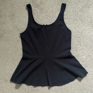 Black peplum top